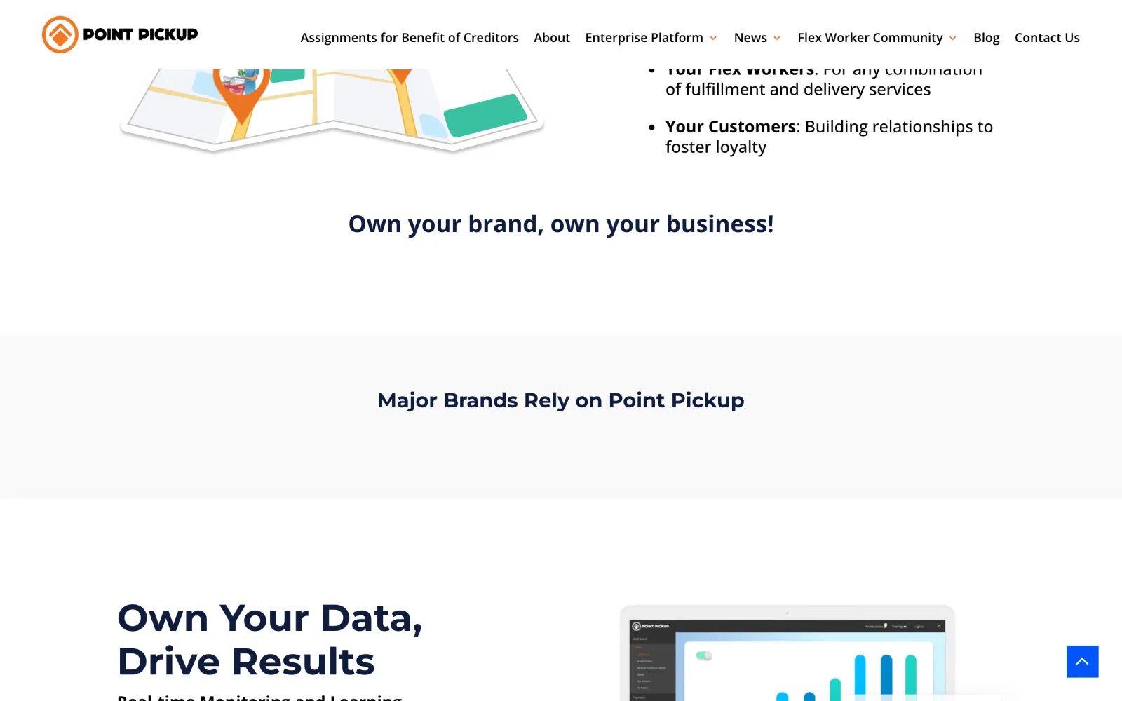 Point Pickup enterprise platform — end-to-end order management and tracking